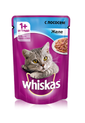 Whiskas для кошек желе с лососем 85 гр.